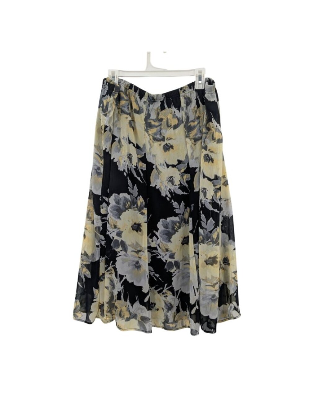Floral Midi Skirt Cottage Romantic Boho Lightweight Ethereal Y2K Pull On Plus 2X